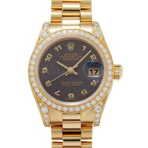 ROLEX datejust bezel diamond 179158G K (around 2001) Black/NoirComputers/dia...